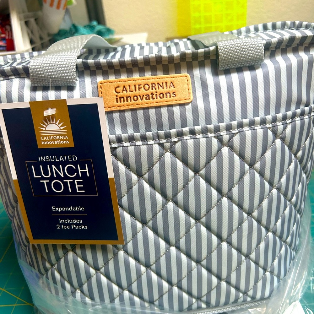 California Innovations Striped Lunch Tote